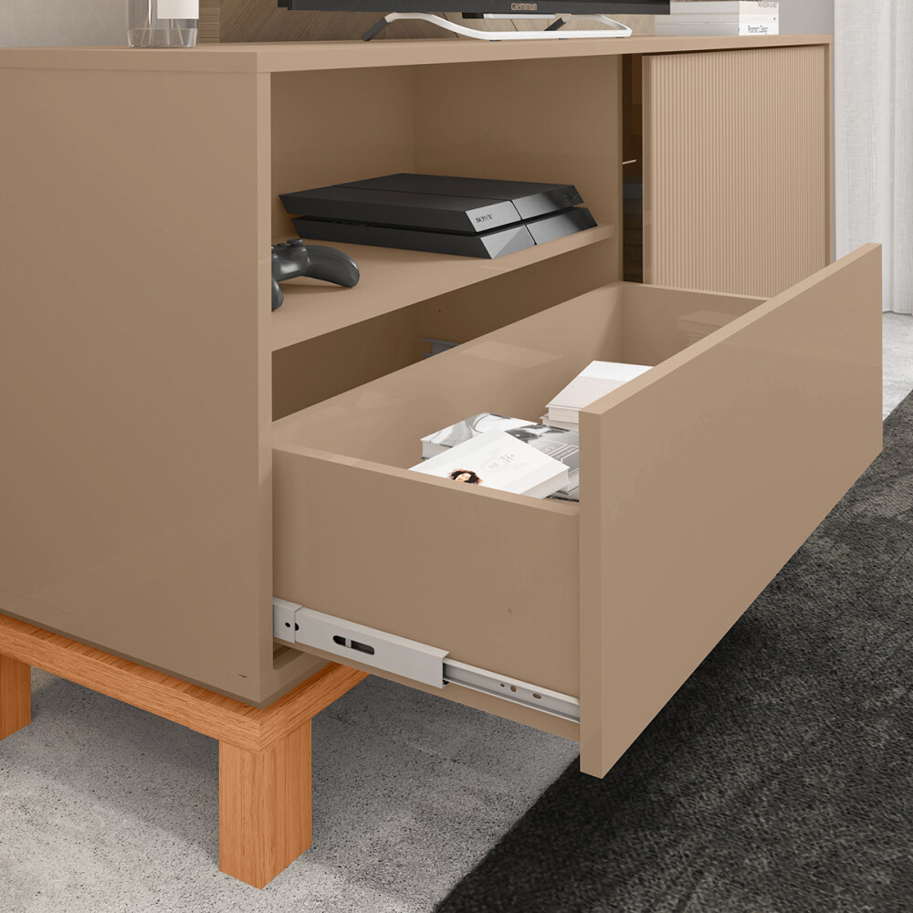 RACK PARA TV MONDRIAN 1.5 - COLOR SUED MR/FREIJO Rack Para Tv Mondrian 1.5 - Color Sued Mr/freijo