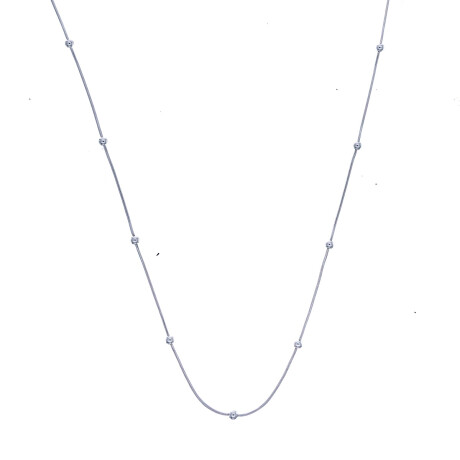 Cadena de plata 925 con cuentas, 48 cm.. Cadena de plata 925 con cuentas, 48 cm..
