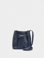 Bolso Bombonera Con Pliegues Laterales azul-marino