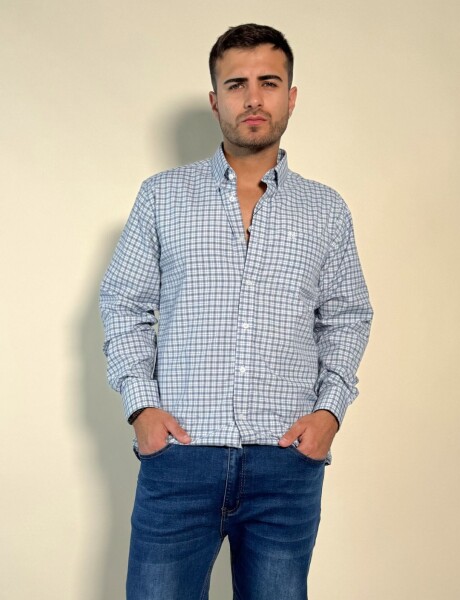 Camisa a cuadros Anubis Celeste