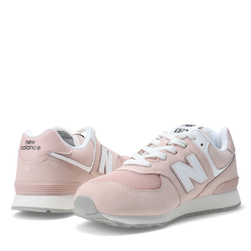 Championes de Niños New Balance 574 Rosa - Blanco