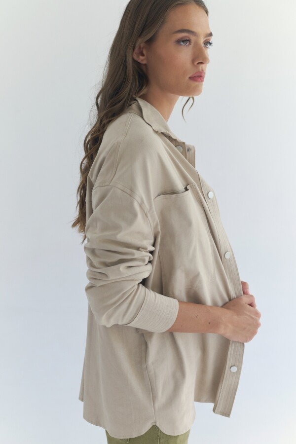 SOBRECAMISA SUEDE NATURAL