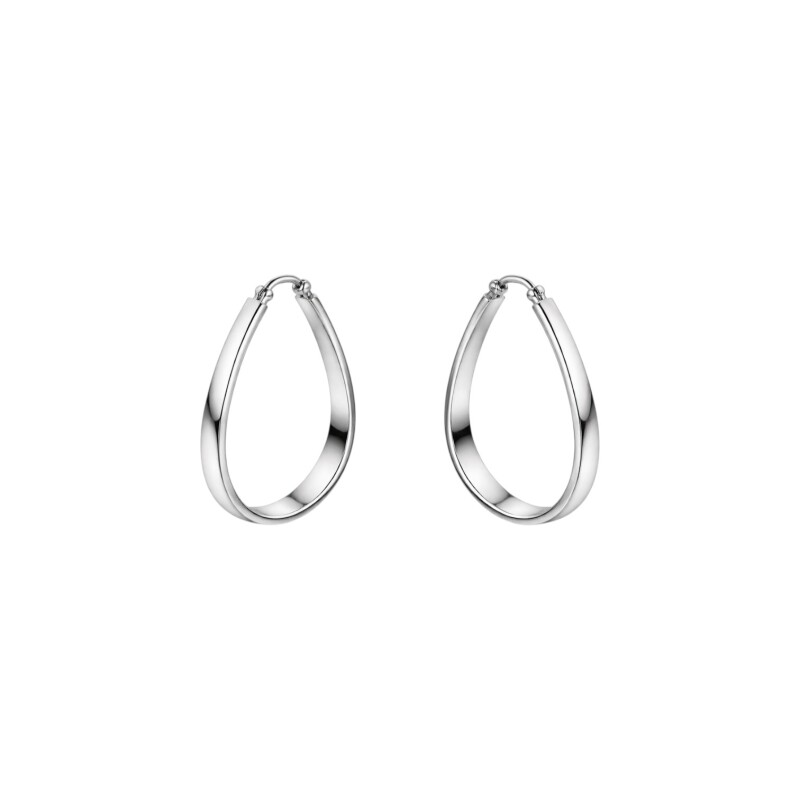 Caravanas Aro ancho Plata - Plata 925- Sin Piedra - CA4119 sinpiedra