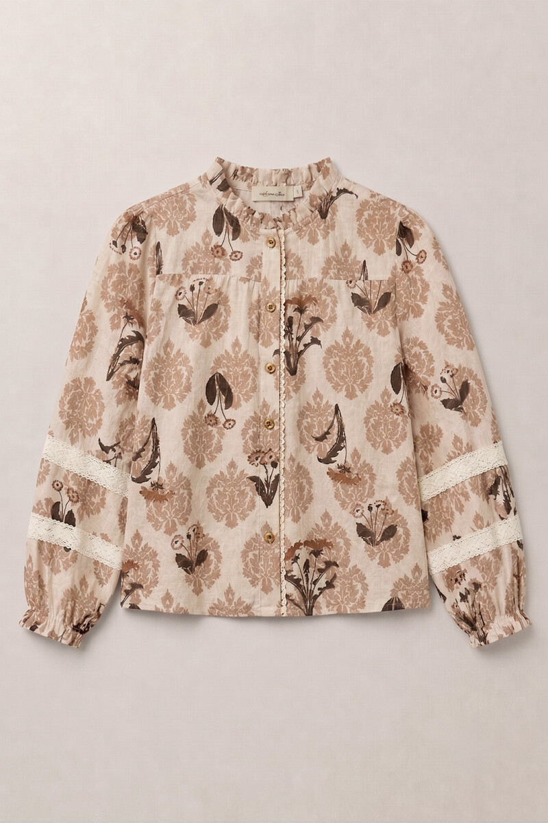CAMISA DAMASCO BEIGE