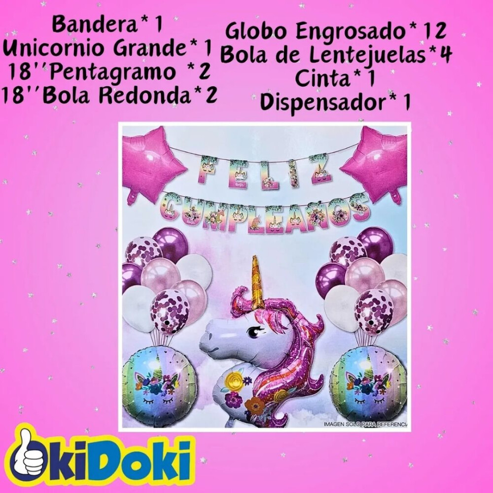 Kit De Globos Para Decoración, Tema Unicornio Kit De Globos Para Decoración, Tema Unicornio