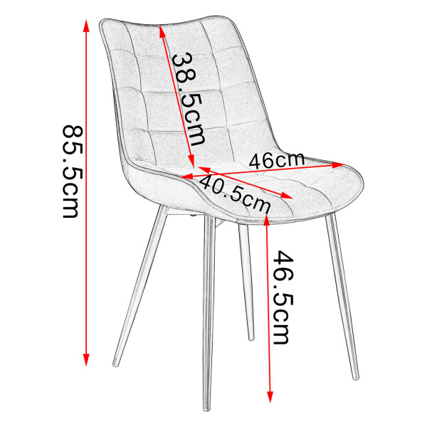 Silla De Comedor De Terciopelo MARRON