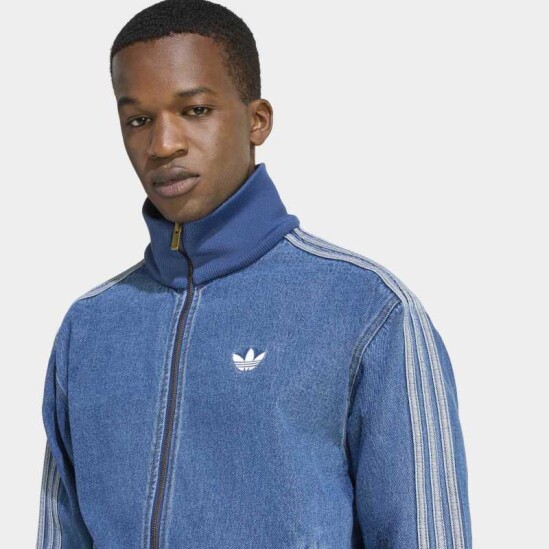 Campera Adidas Denim Adicolor Firebird Azul