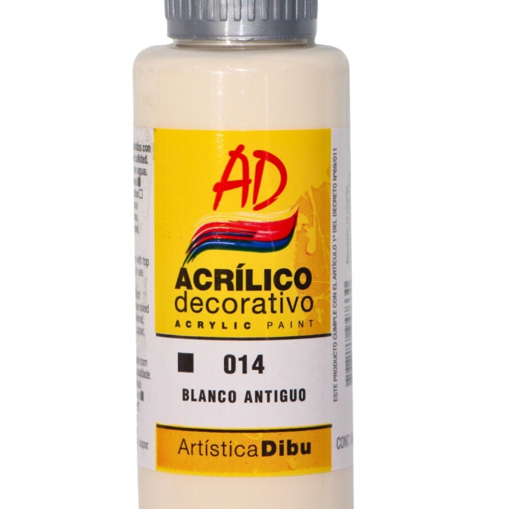 PINTURA ACRILICA ARTISTICA DIBU 60 ML. DIFERENTES COLORES COLOR BLANCO ANTIGUO 014