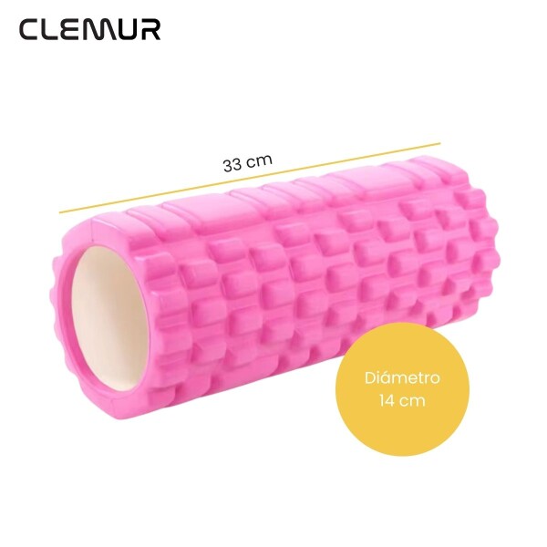 Rolo Masajeador Rodillo Pilates Yoga Foam Roller 33 Cm Color Rosa RYO033 Rolo Masajeador Rodillo Pilates Yoga Foam Roller 33 Cm Color Rosa RYO033