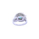 Anillo oro 18 k con esmeralda central brillantes navette y baguette. Anillo oro 18 k con esmeralda central brillantes navette y baguette.