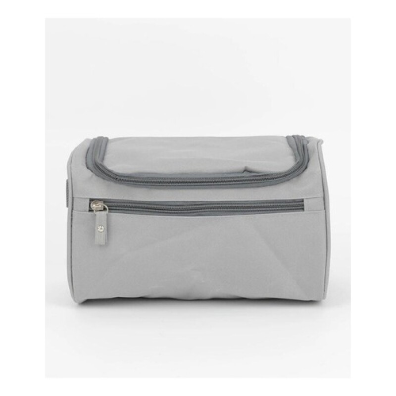 Necessaire de viaje Canva clásico con bolsillos Gris