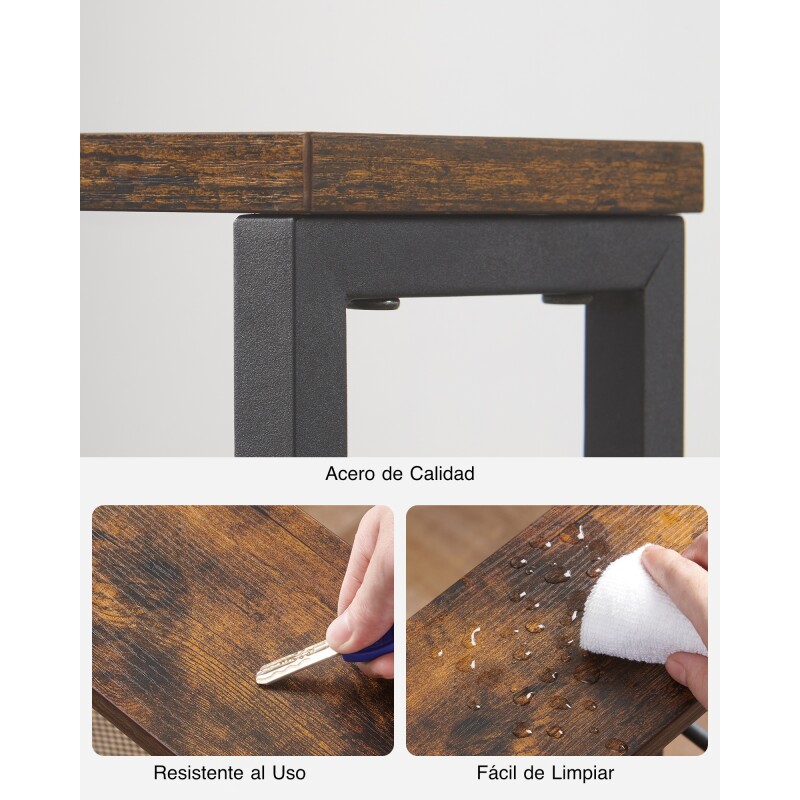 VASAGLE Carrito de Almacenamiento Metálico Delgado de 4 Niveles con Ruedas y Asa – Para Cocina, Sala de Estar, Oficina y Garaje Sin Color