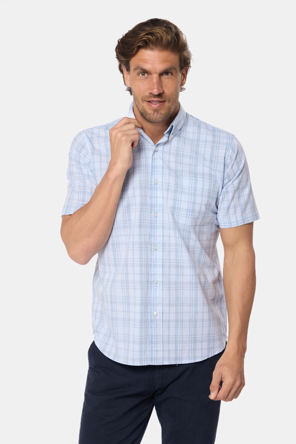 CAMISA SPORT A CUADROS Piedra