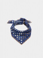 Pañuelo Cuadrado Estampado De Algodón azul