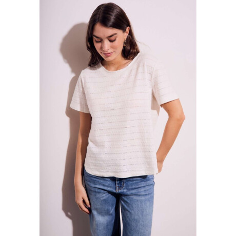 Remera Manga Corta Texturada Algodn Nacar