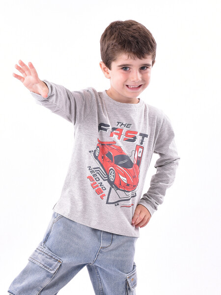 REMERA AKOS GRIS MELANGE C