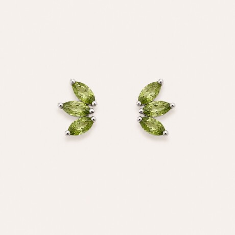 Caravanas Petals Peridoto - Plata 925 Caravanas Petals Peridoto - Plata 925
