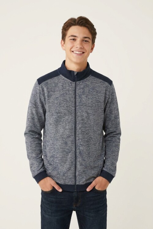 Campera combinada AZUL MARINO