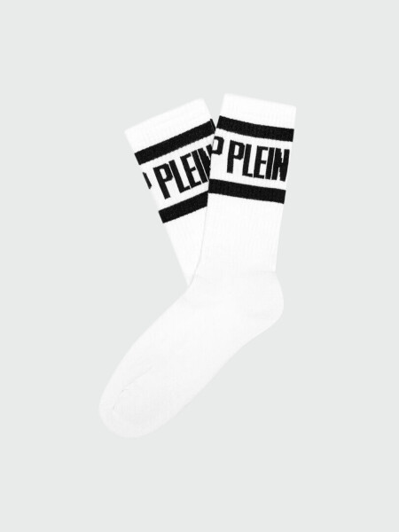PHILIPP PLEIN - calcetines negros con logotipo Blanco