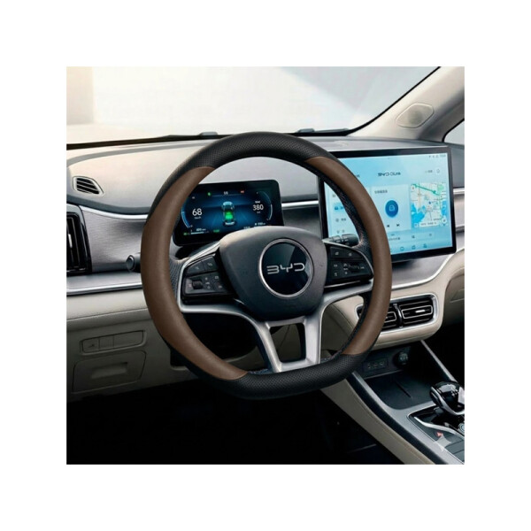 Cubre Volante Tipo D Para Byd Yuan Pro Color Negro Con Marron Cubre Volante Tipo D Para Byd Yuan Pro Color Negro Con Marron