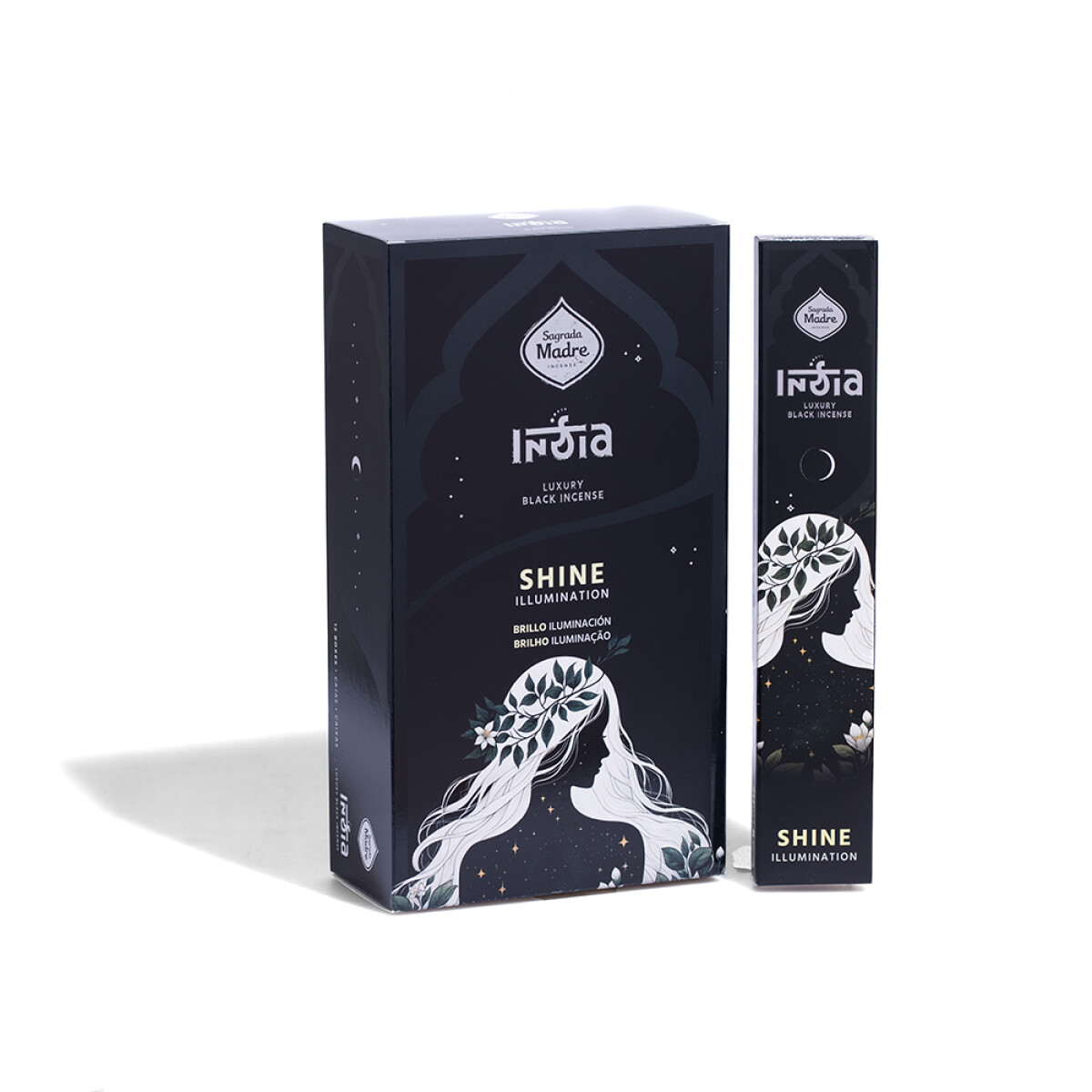 INCIENSO INDIA BLACK SAGRADA MADRE X12 - Brillo 