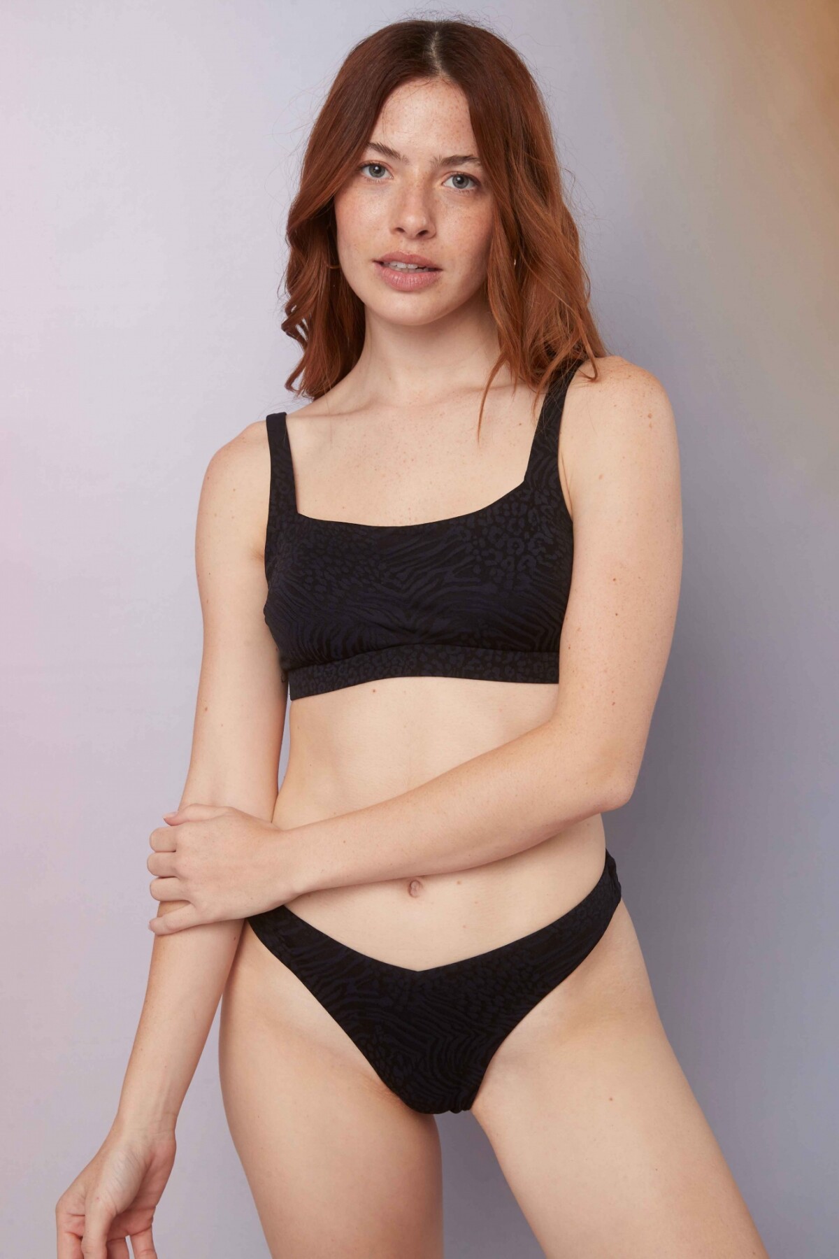 Bikini Vallarta Negro Leopardo