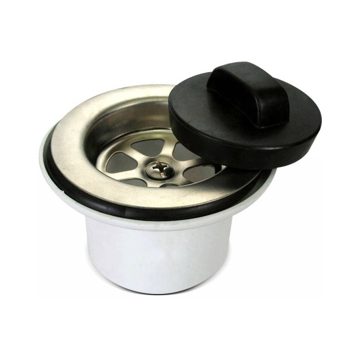 Valvula Rosca 1 1/2" Rejilla Acero Inox Duke 