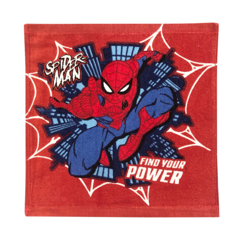 Toalla de Mano Spiderman 100% Algodón 30 x 30 cm ROJO