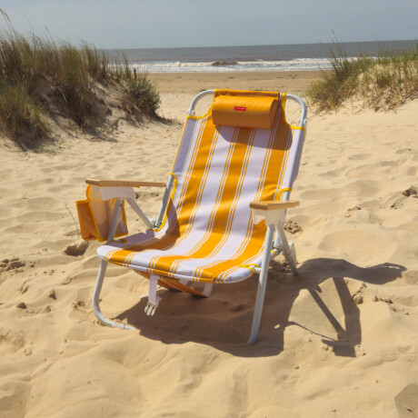 Silla reposera mochila reclinable Club Petates Amarillo