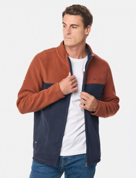 CAMPERA POLAR BICOLOR Bordo