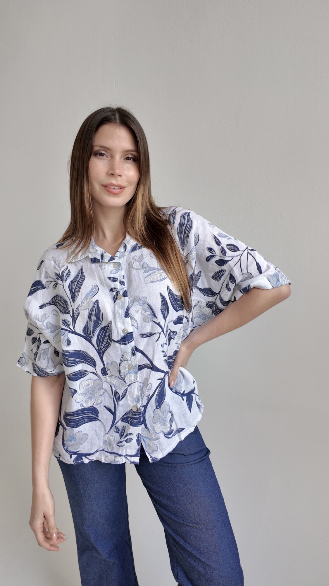 Camisa Hawai Azul