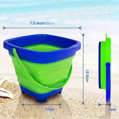 Set X3 Baldes Plegables Playa Arena Multifuncional Set X3 Baldes Plegables Playa Arena Multifuncional
