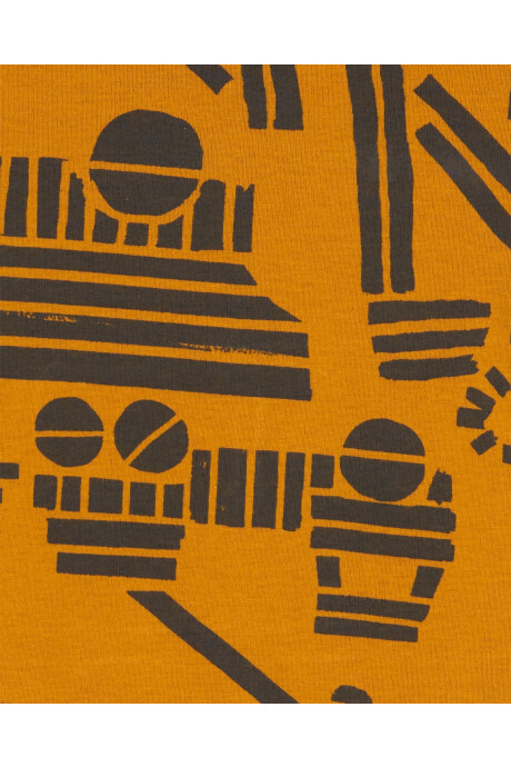Pijama cuatro piezas de algodón, dos bermudas y dos remeras manga corta diseño construcción Pijama cuatro piezas de algodón, dos bermudas y dos remeras manga corta diseño construcción