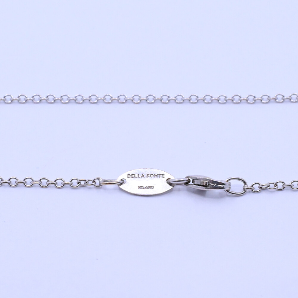 Cadena oro 18k blanco eslabón estilo rolo. Cadena oro 18k blanco eslabón estilo rolo.