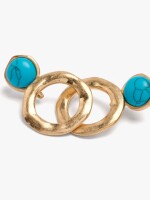 Pendientes Esfera Con Aro Irregular verde