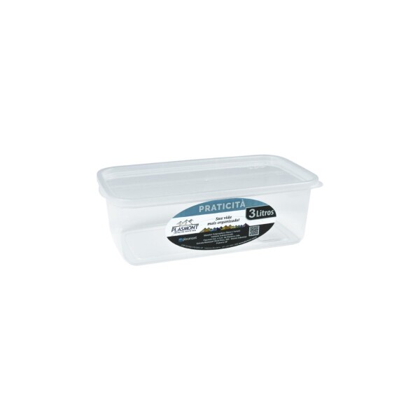 TUPPER RECTANGULAR 3 LITROS Sin color