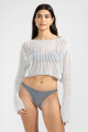 CROP SWEATER Silver