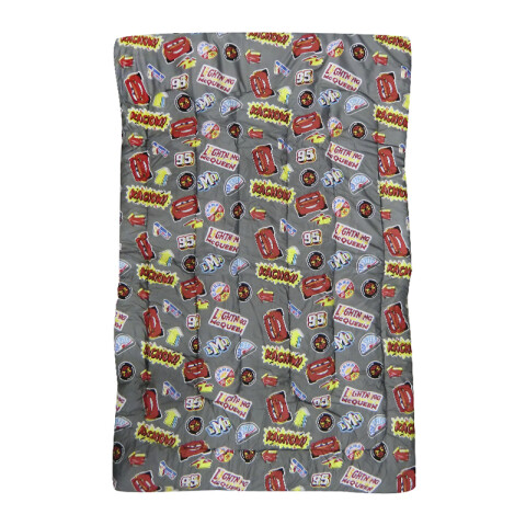 Acolchado Infantil Cars Microfibra 1 Plaza GRIS