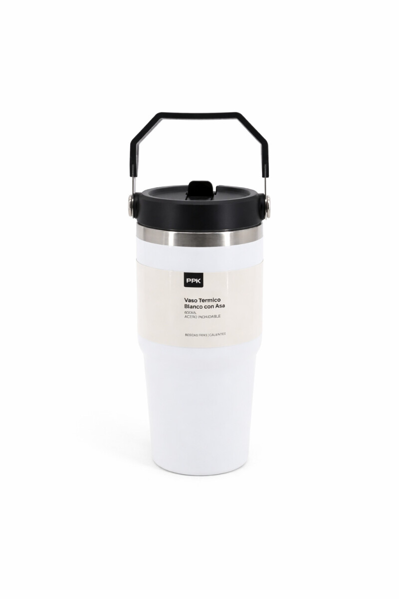 VASO TERMICO BLANCO CON ASA - BLANCO 