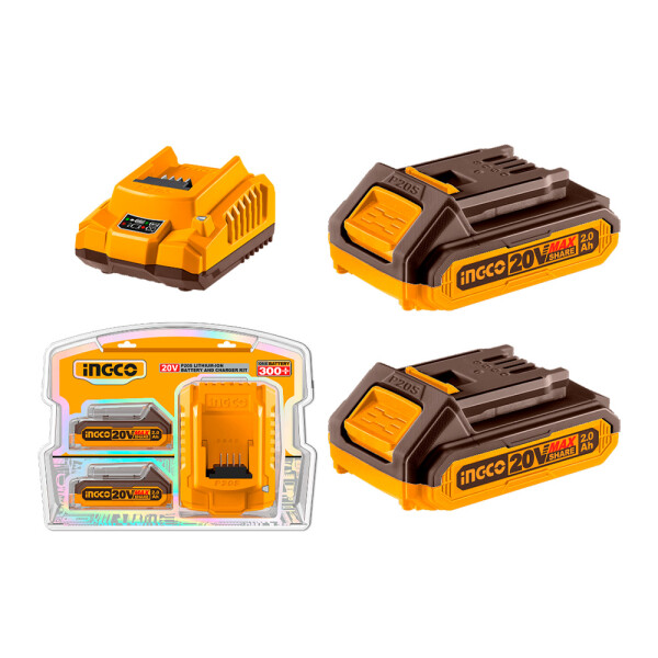 SET X2 BATERÍAS 20V + CARGADOR INGCO Set X2 Baterías 20v + Cargador Ingco