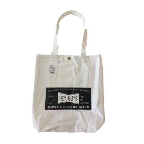 BOLSO TOTE DE LONA-BLANCO BOLSO TOTE DE LONA-BLANCO