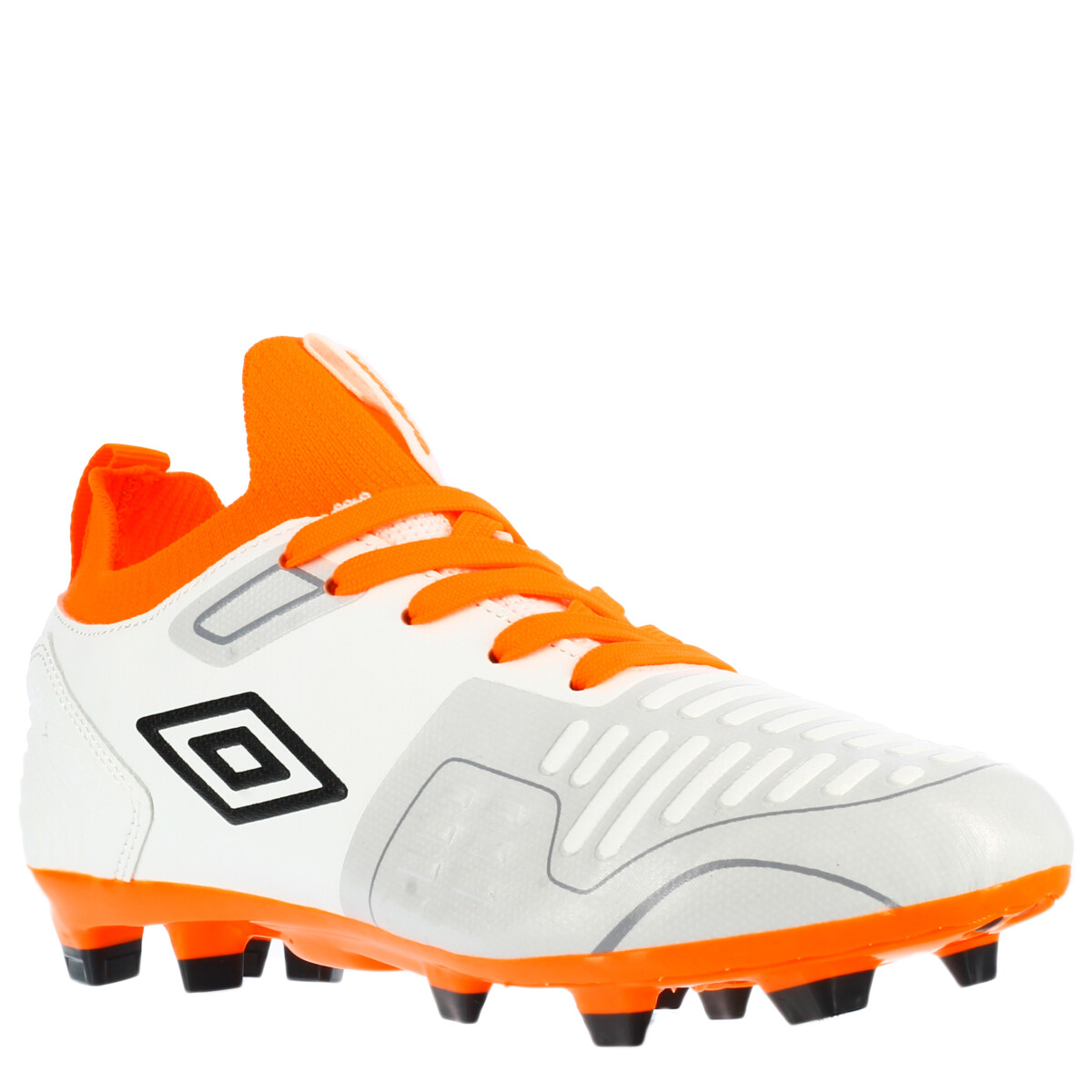 Championes Infantiles Umbro Flash HG - Blanco - Anaranjado - Negro 