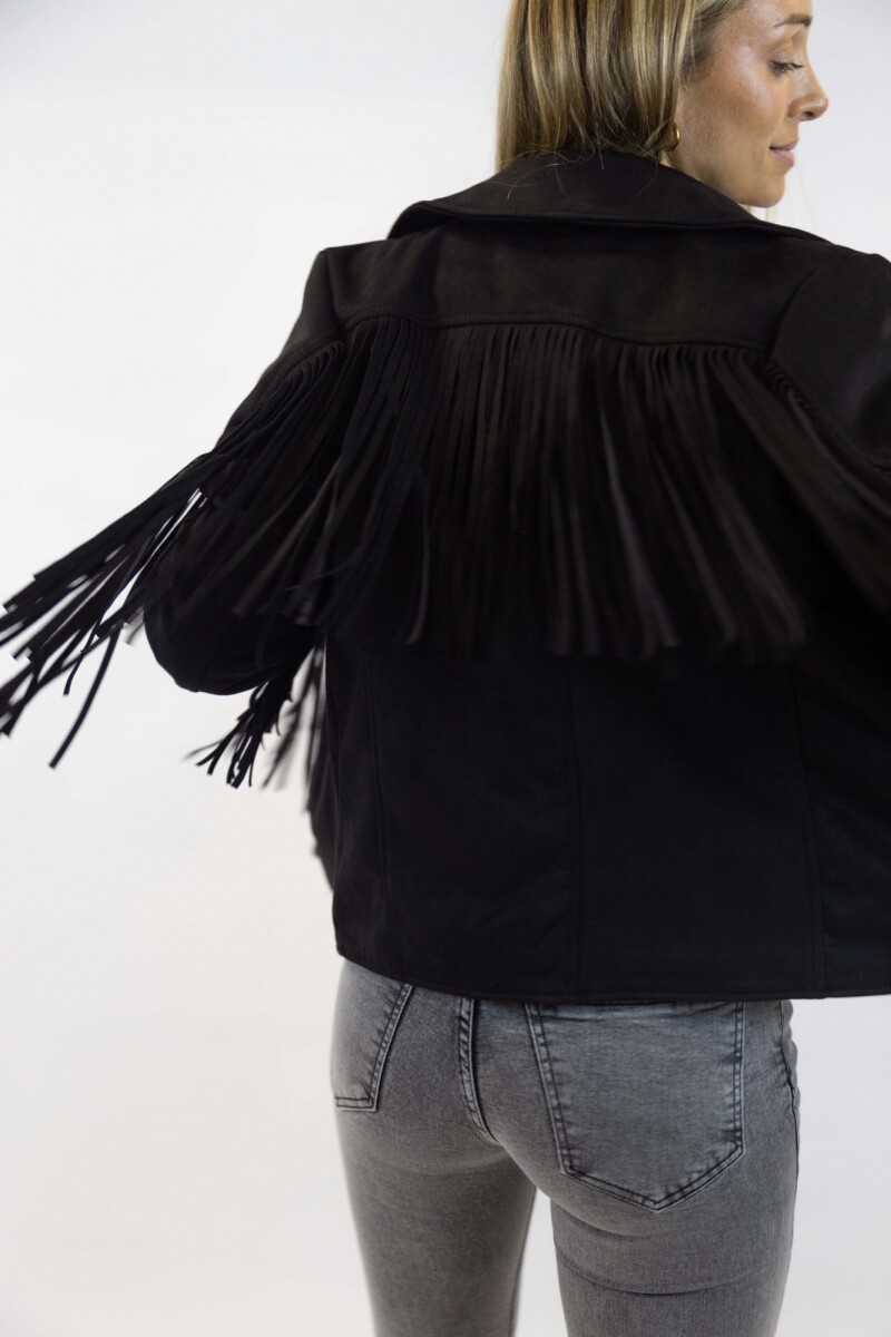 Campera Flecos negro