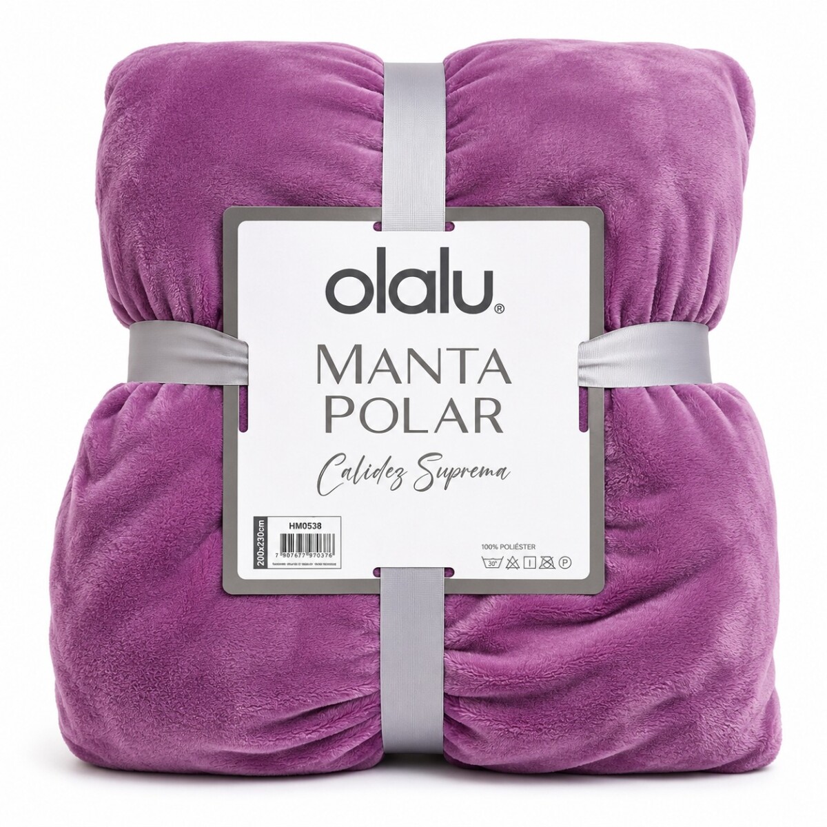 Frazada Polar con Corderito 2 Plazas Lisa REF.HM0538 - LILA 