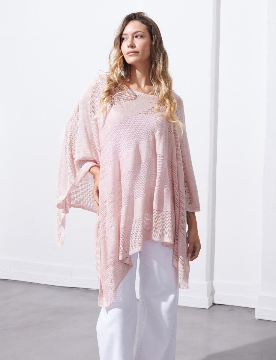 Poncho Lurex - Rosa 