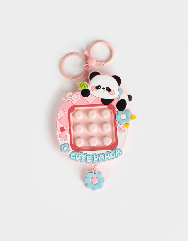 Llavero Llavero Y Charm Pop It Panda - Combinacion Multicolor