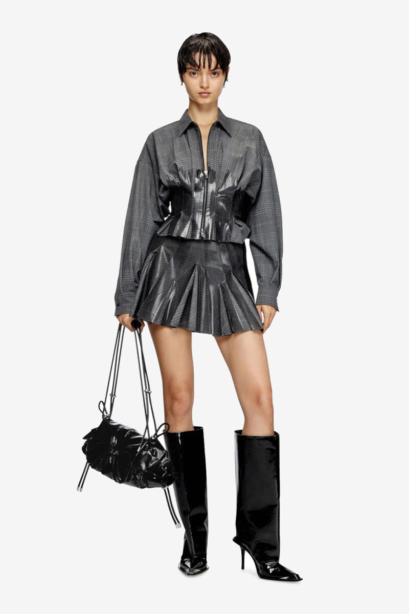 SCRUNCH-D SHOULDER Negro