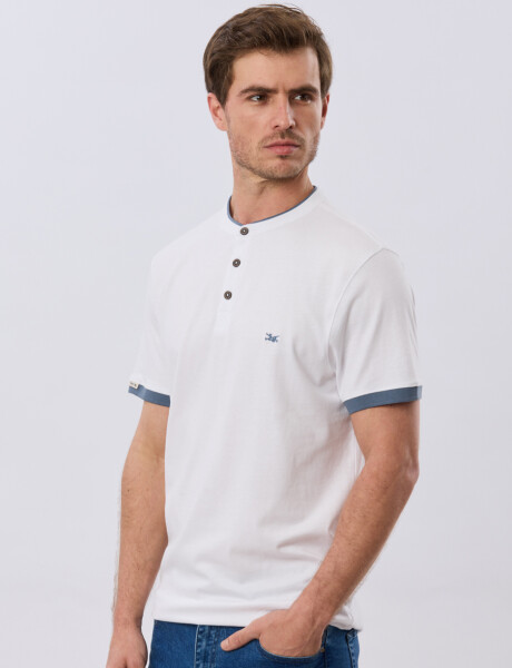 REMERA POLO CUELLO MAO Blanco