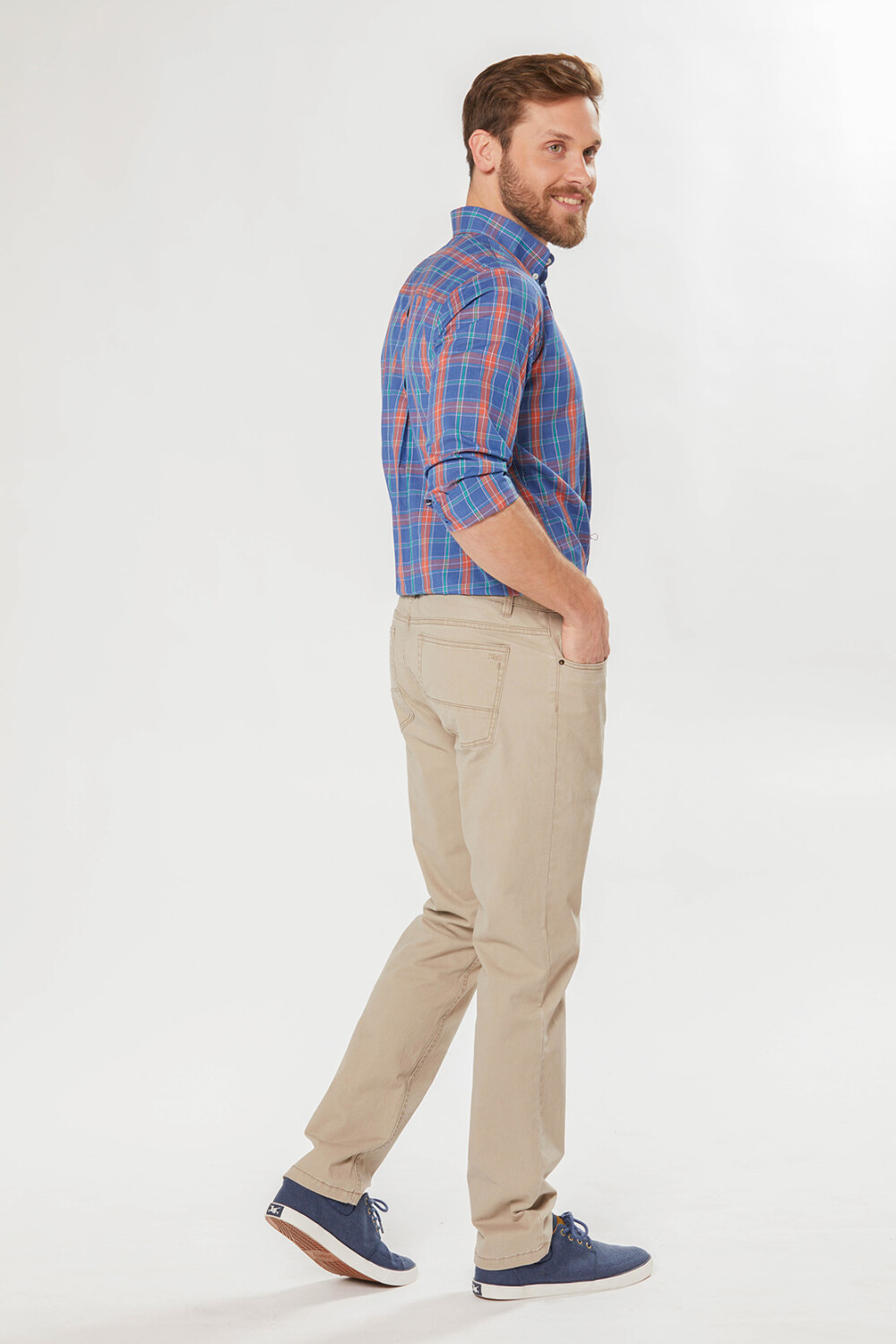 PANTALÓN 5 BOLSILLOS CON SPANDEX Beige