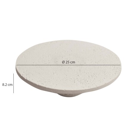 Centro de Mesa Elevado Símil Piedra Adorno Decoración Ø25Cm Natural